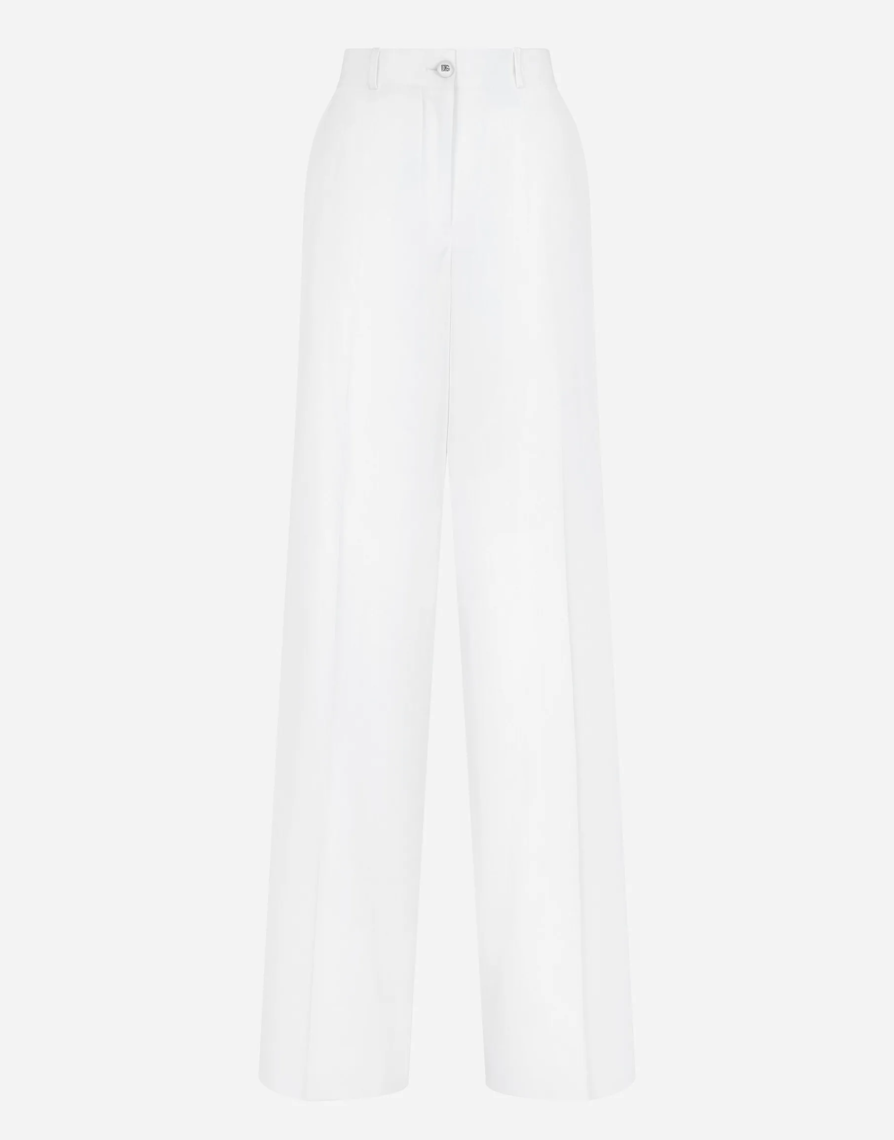 Flared cotton gabardine pants