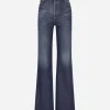Flared denim jeans