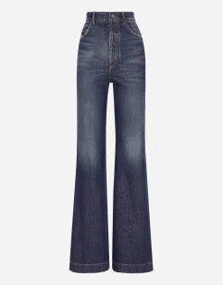 Flared denim jeans