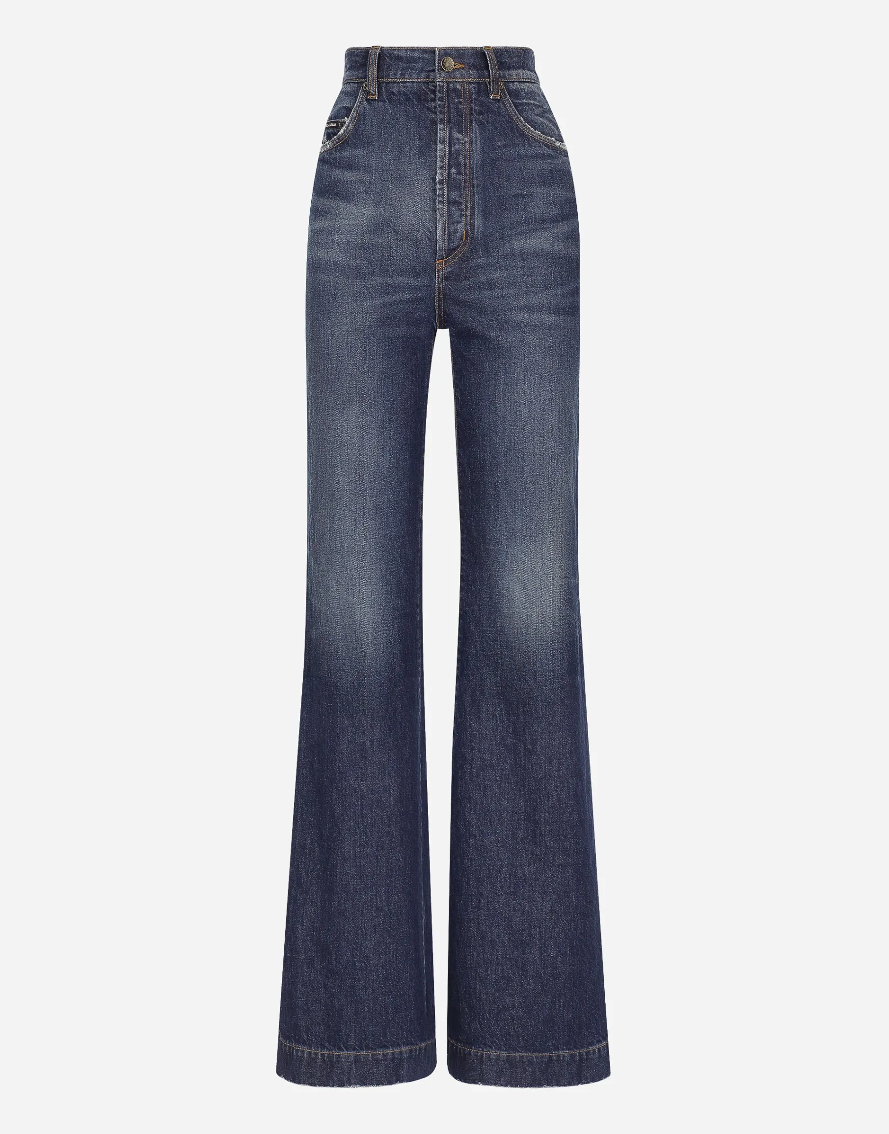 Flared denim jeans