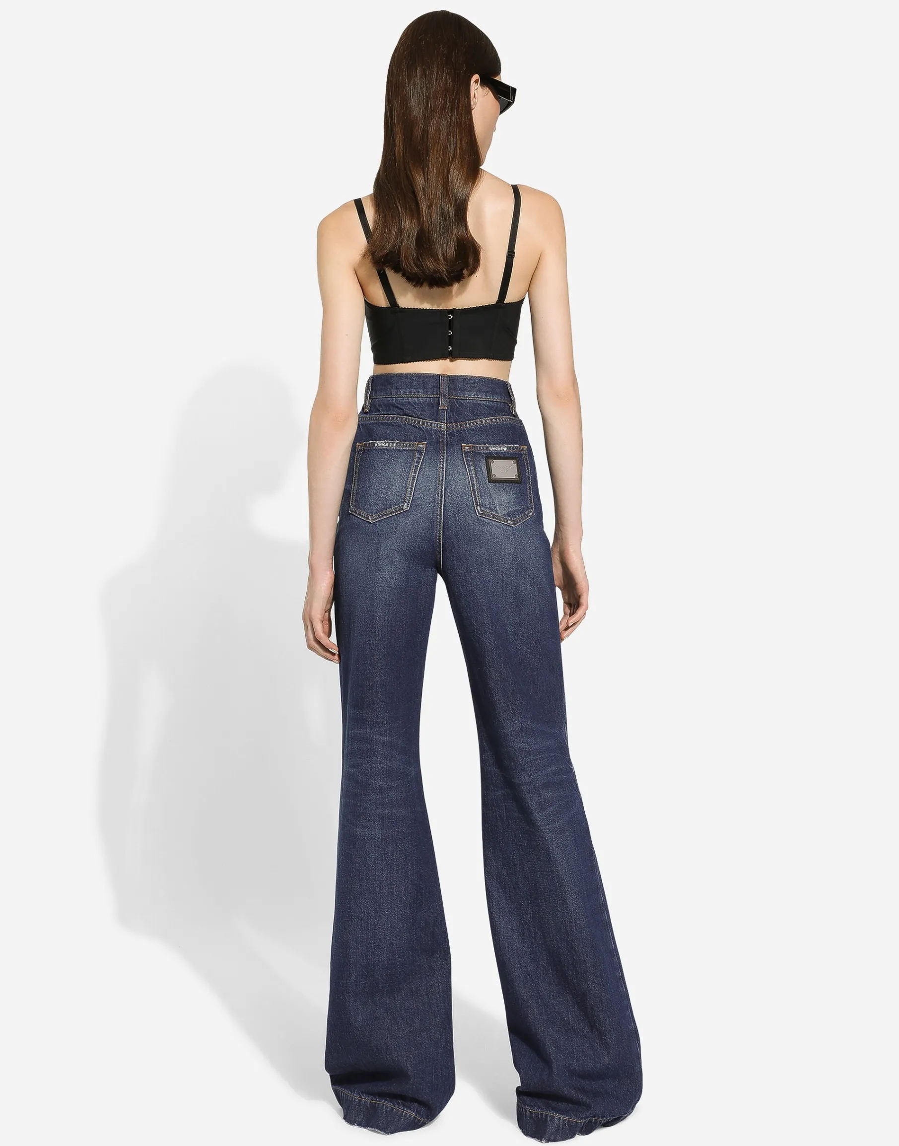 Flared denim jeans