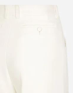 Flared double crepe pants