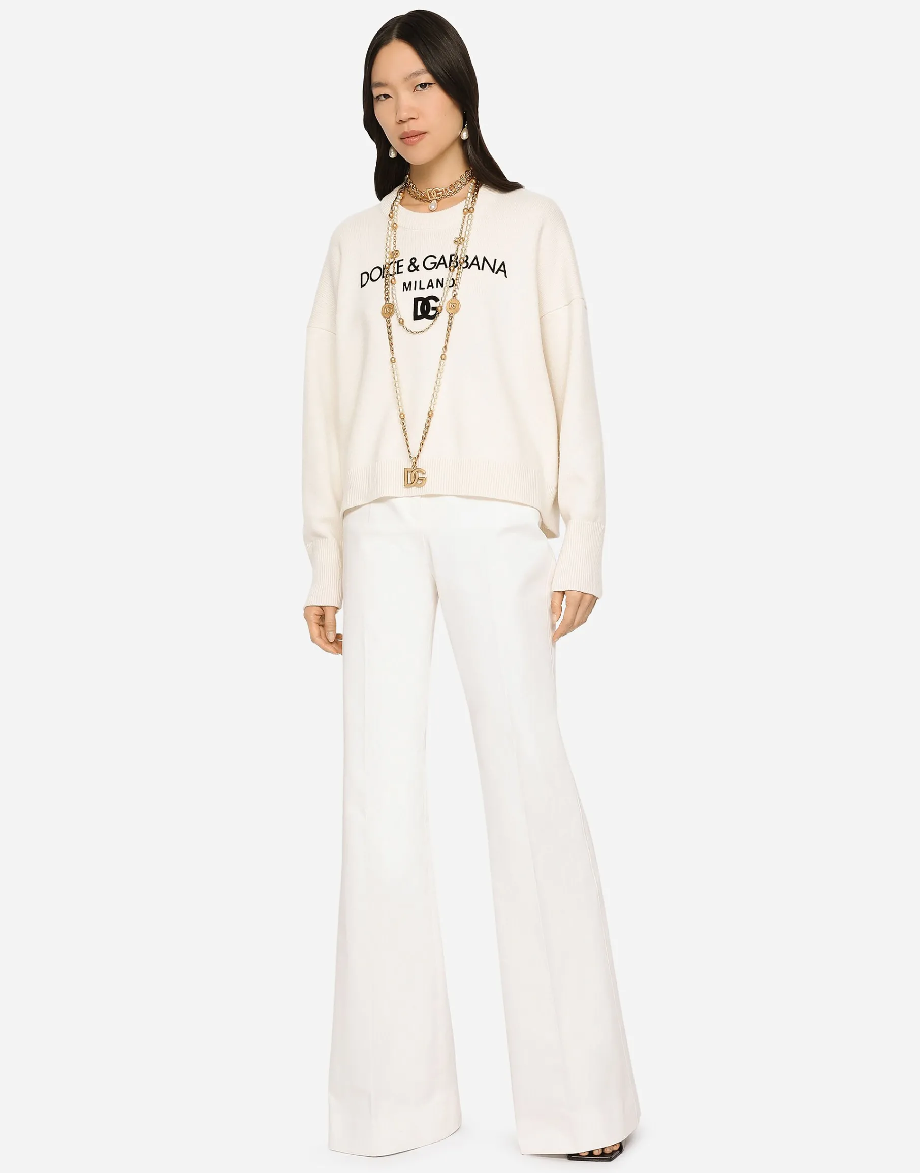 Flared drill pants