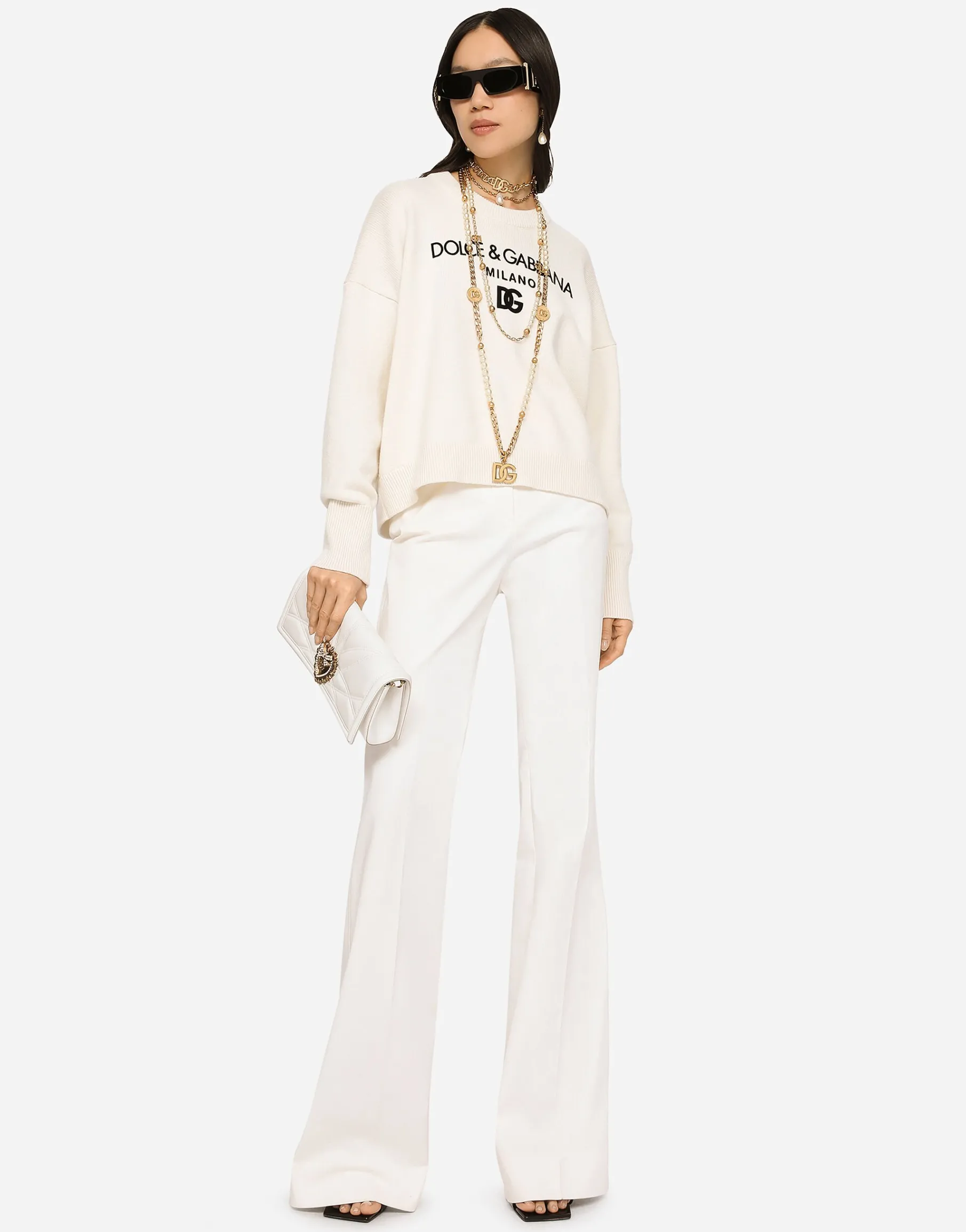 Flared drill pants