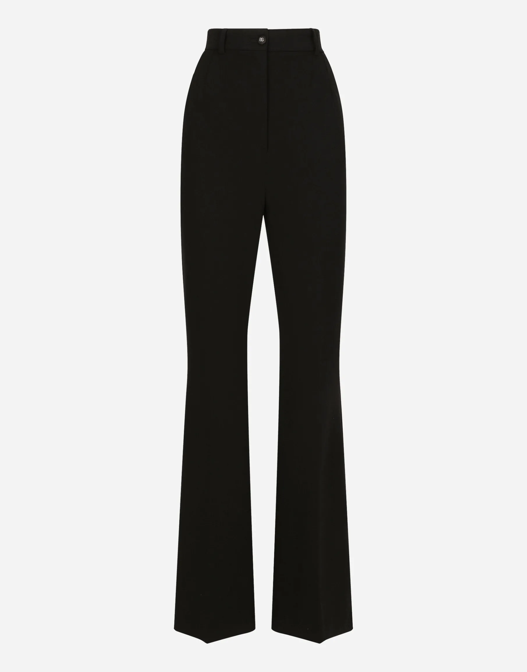 Flared jersey Milano rib pants