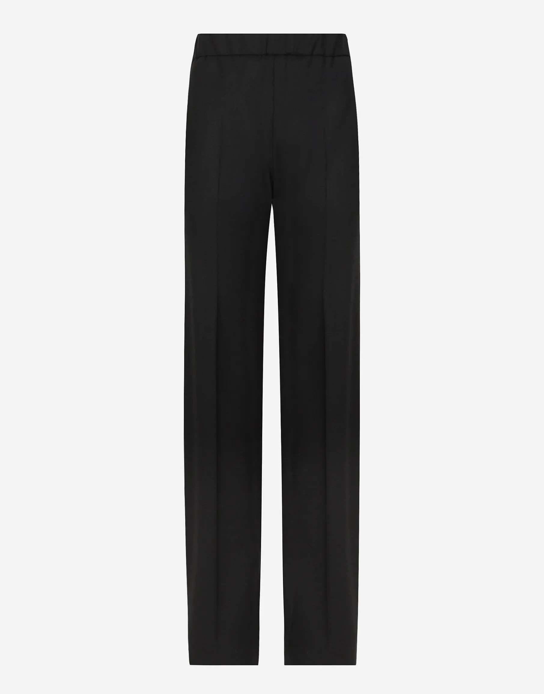 Flared stretch wool twill pants