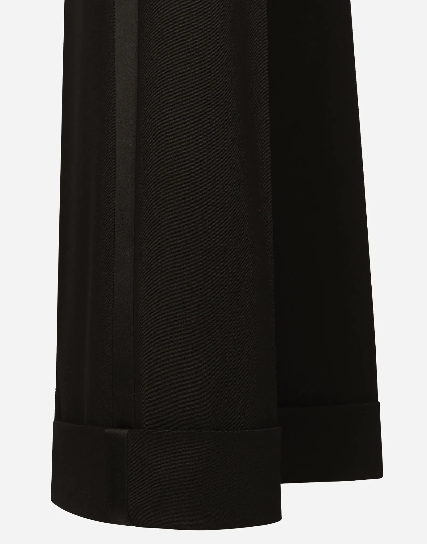 Flared wool gabardine pants