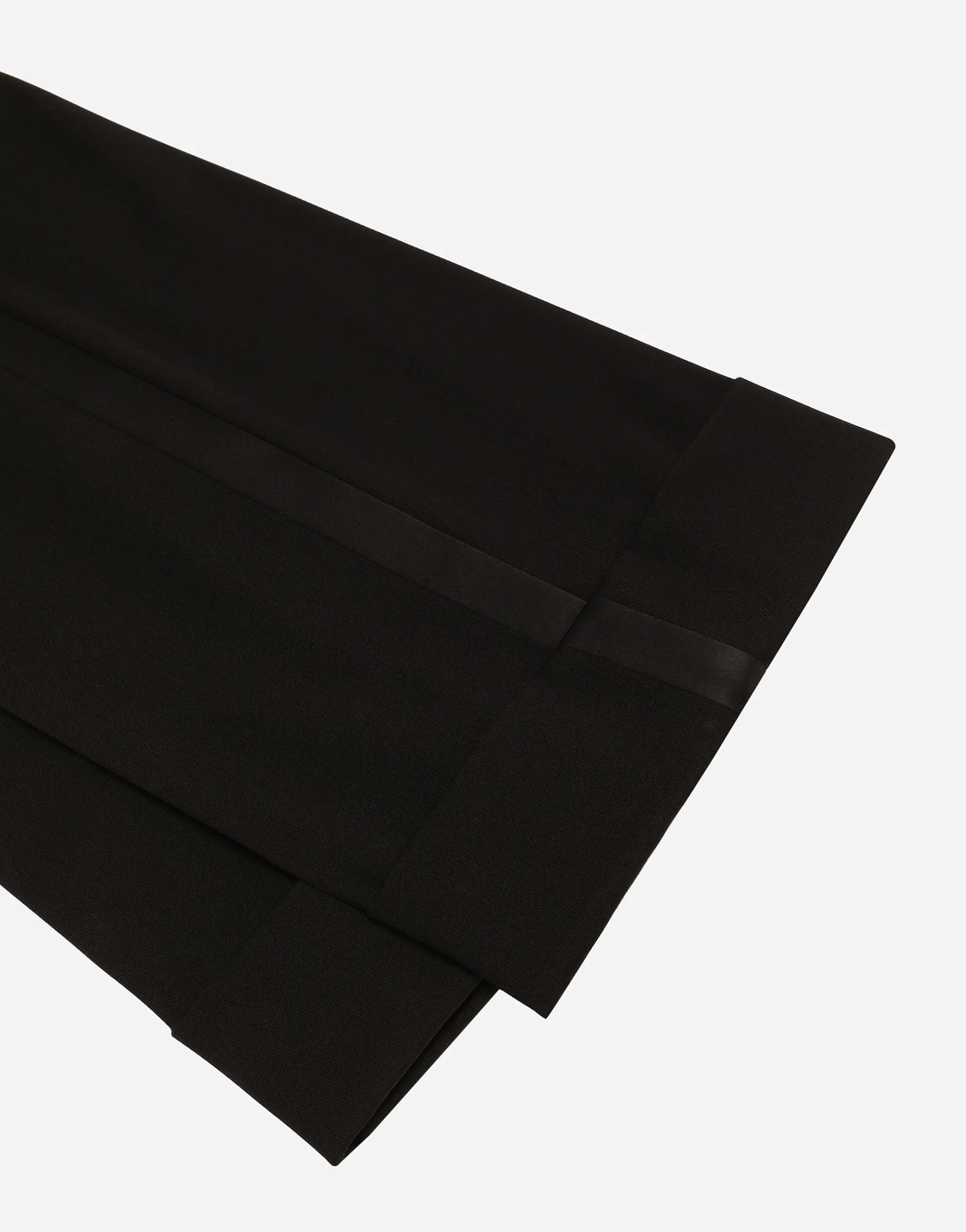 Flared wool gabardine pants