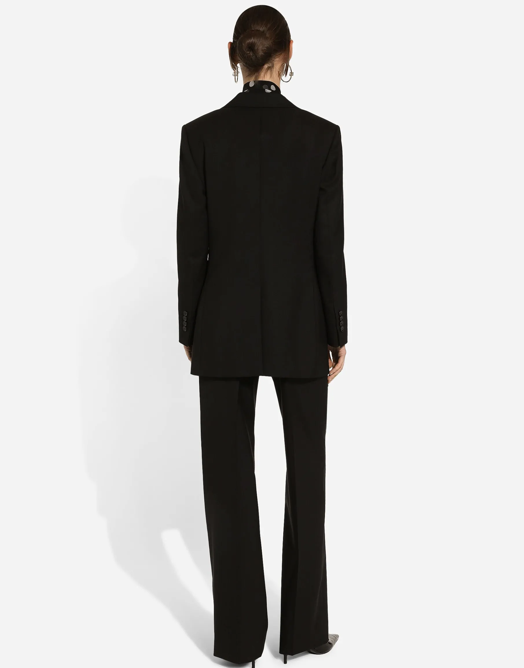 Flared wool pants