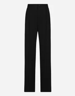 Flared woolen pants