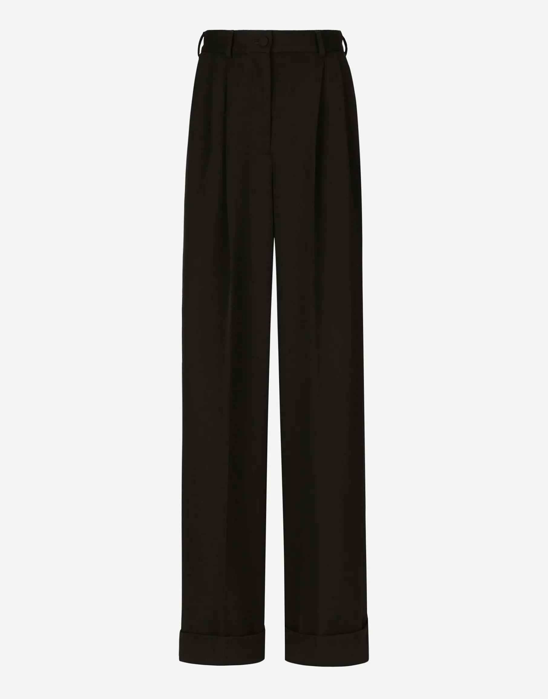 Flared woolen pants