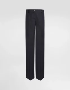Flared woolen pants