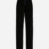 Flocked jersey pants with all-over DG logo