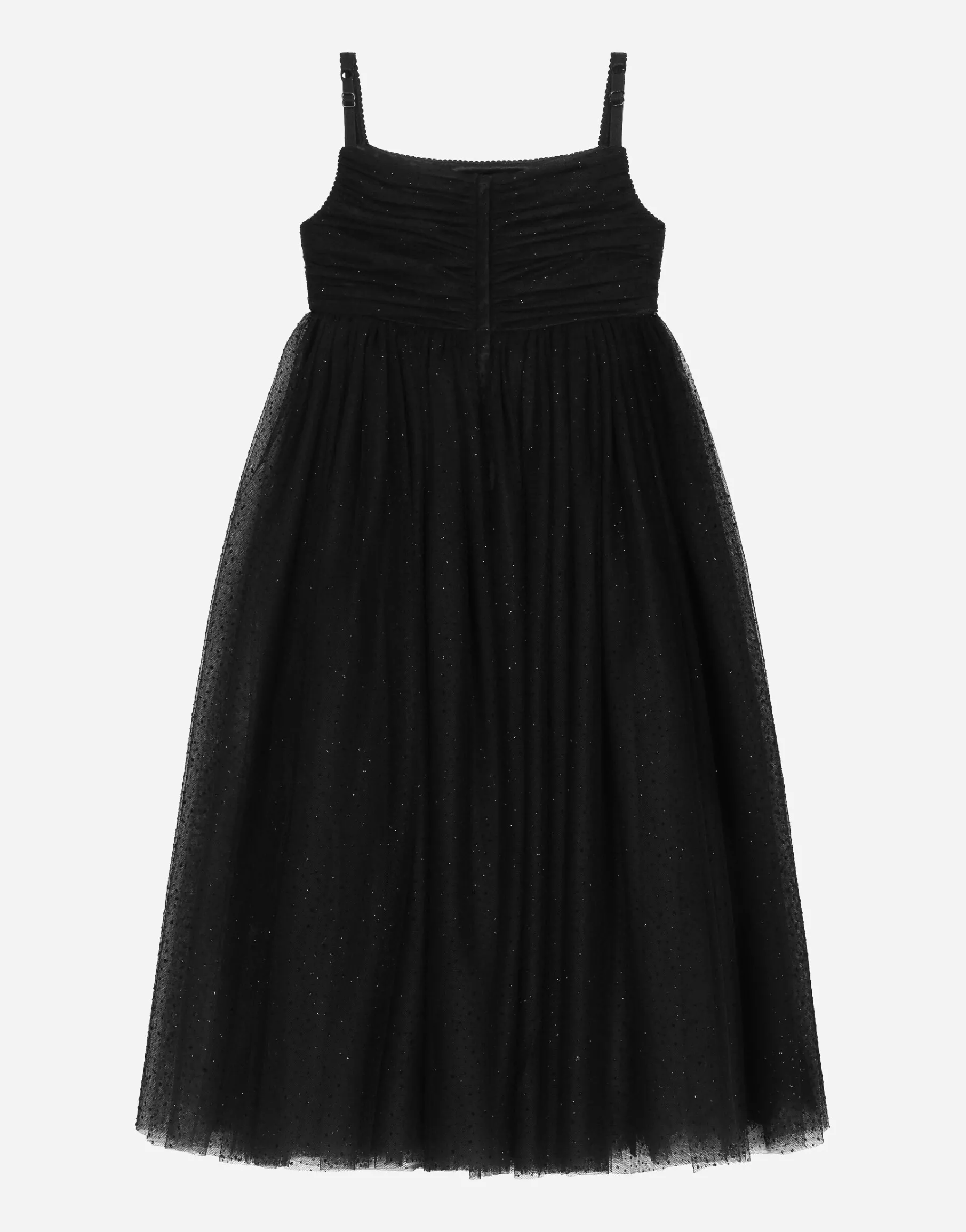 Flocked tulle dress