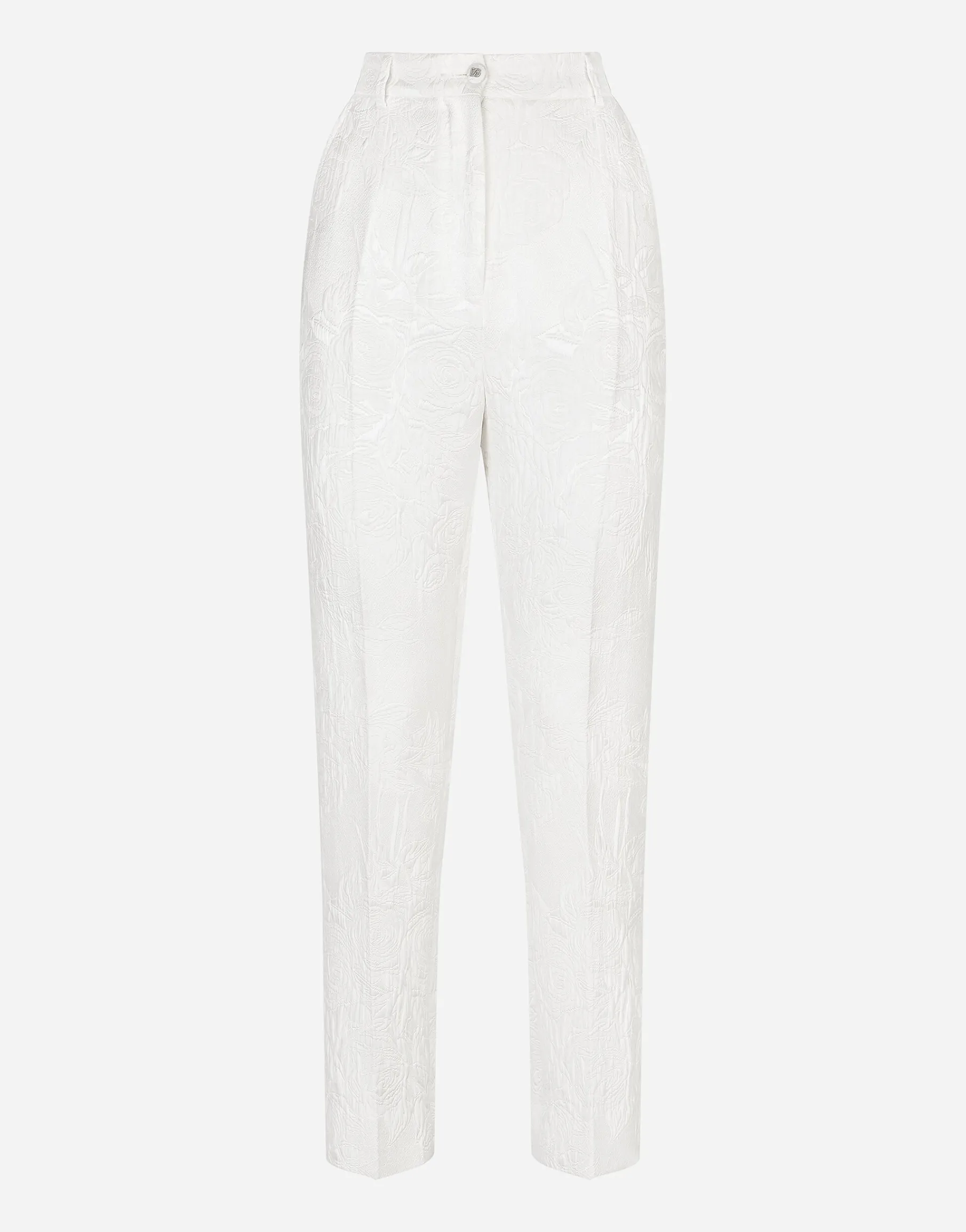Floral brocade trousers