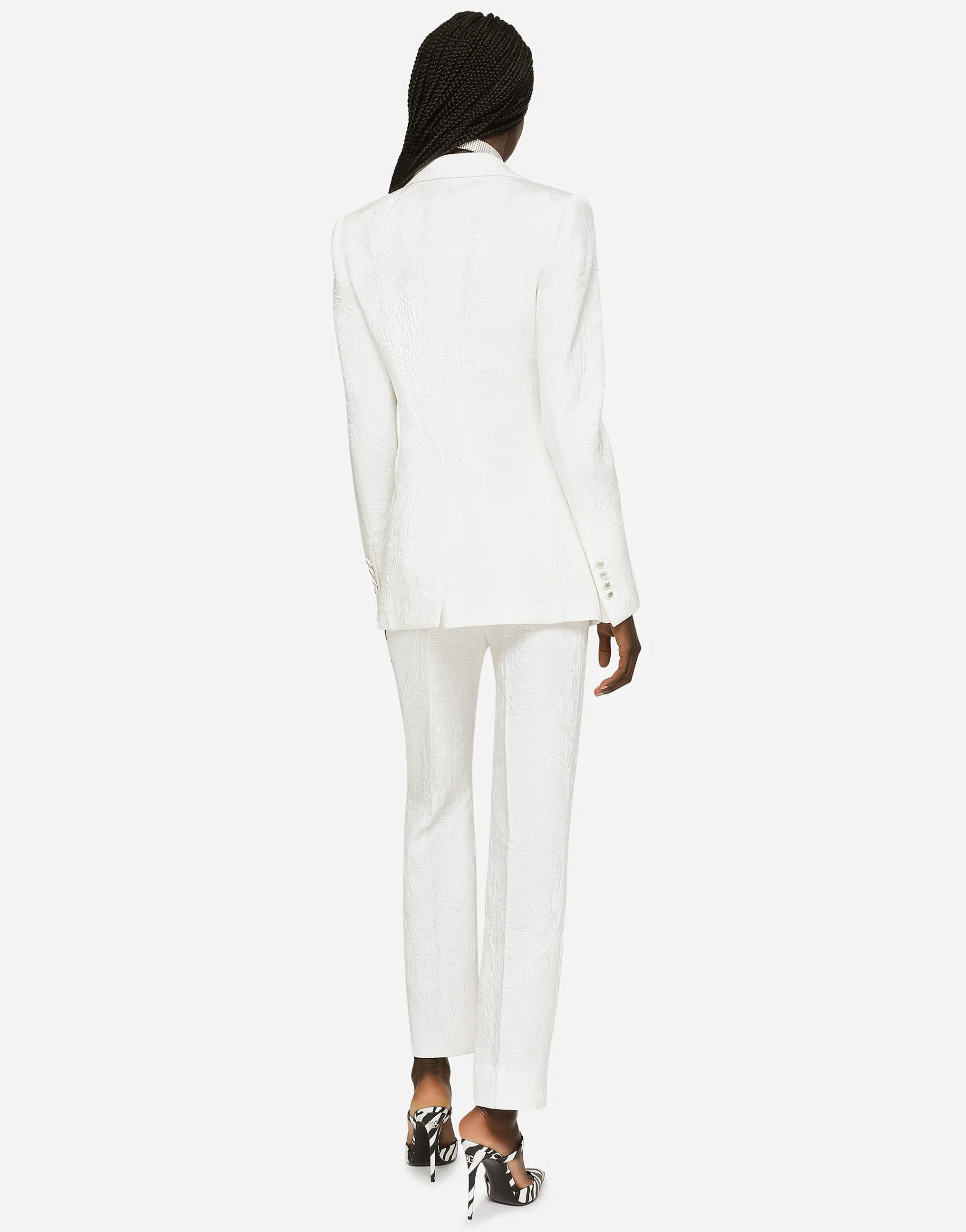 Floral brocade Turlington blazer