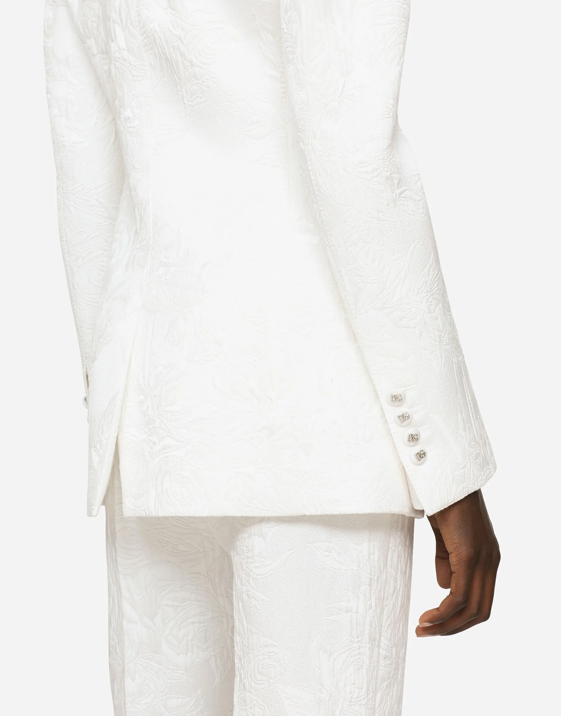 Floral brocade Turlington blazer