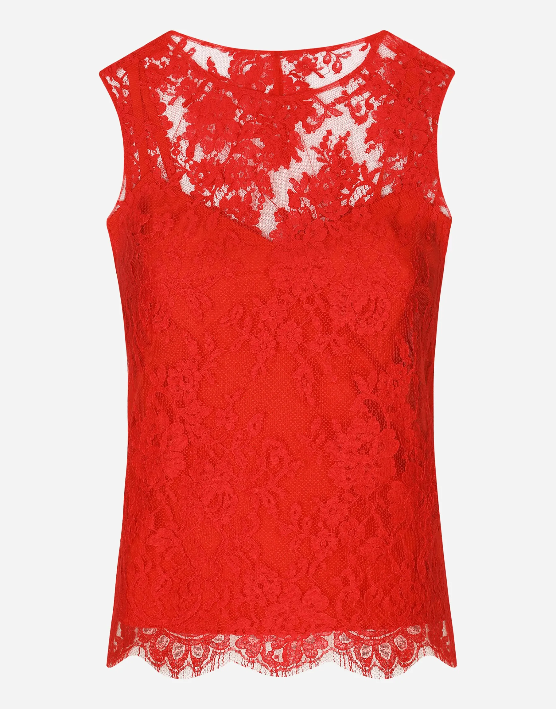 Floral Chantilly lace top
