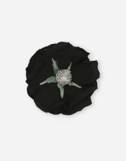 Floral cotton brooch