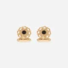 Floral enameled cufflinks