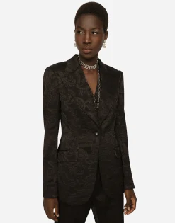 Floral jacquard Turlington blazer