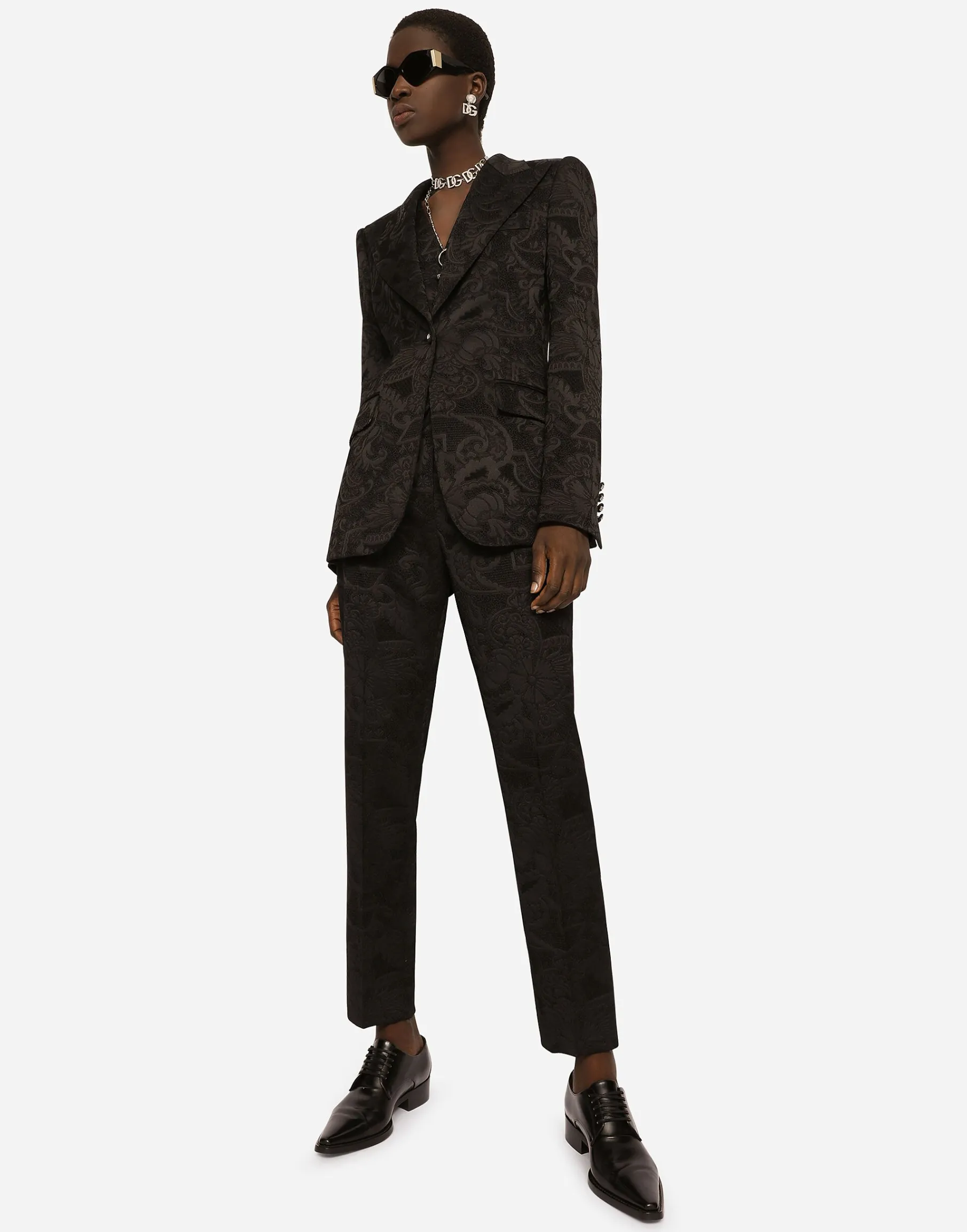 Floral jacquard Turlington blazer