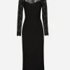 Floral lace midi dress