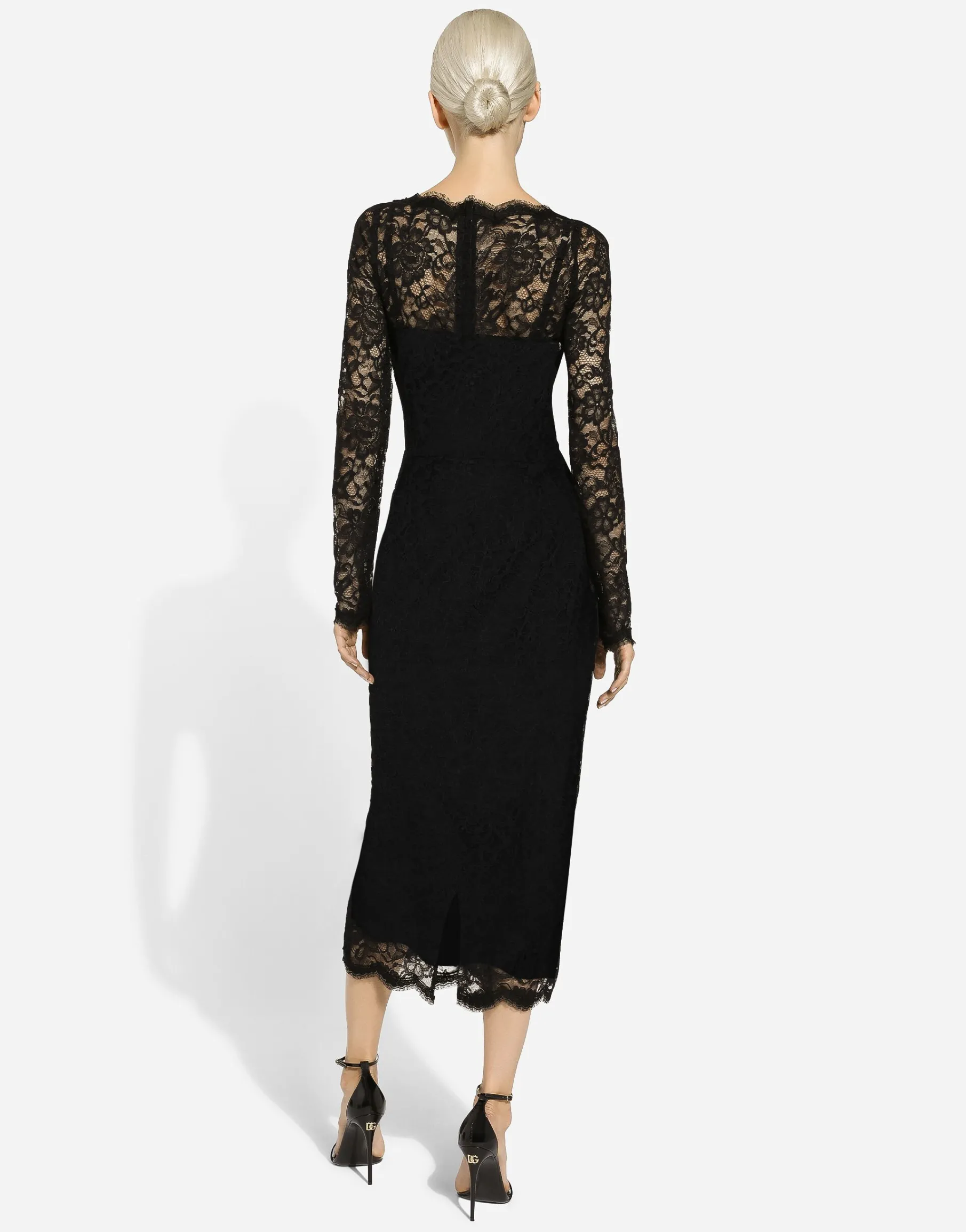 Floral lace midi dress
