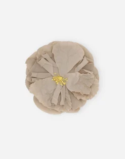 Floral poplin brooch