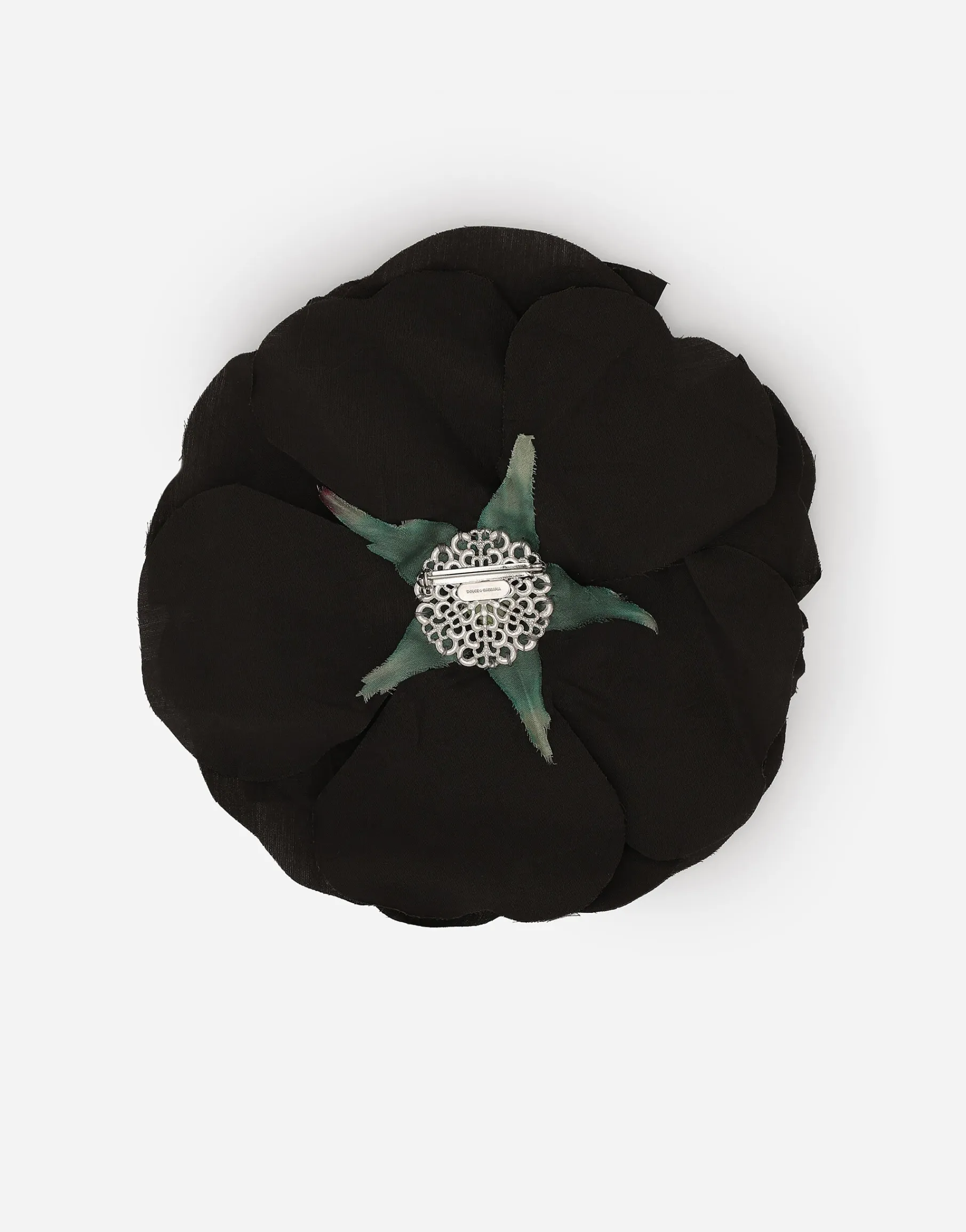 Floral poplin brooch