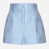 Floral quilted jacquard shorts
