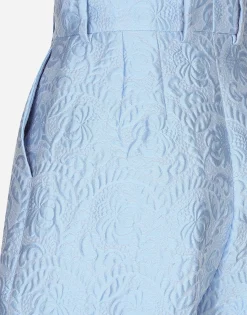 Floral quilted jacquard shorts