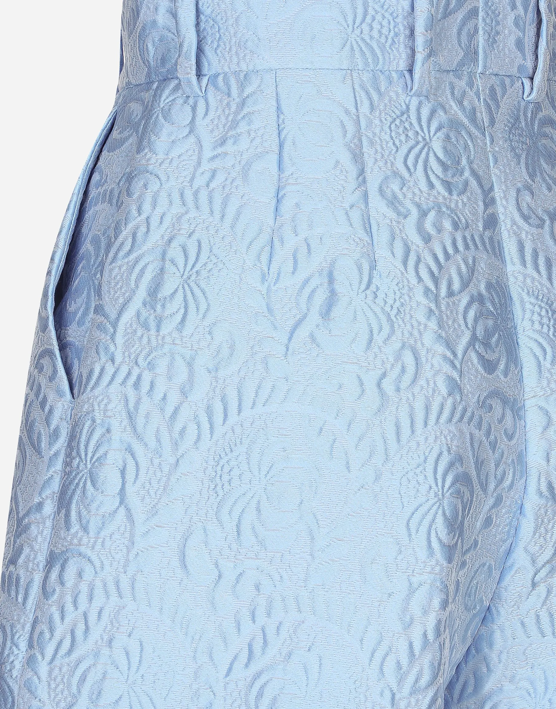 Floral quilted jacquard shorts