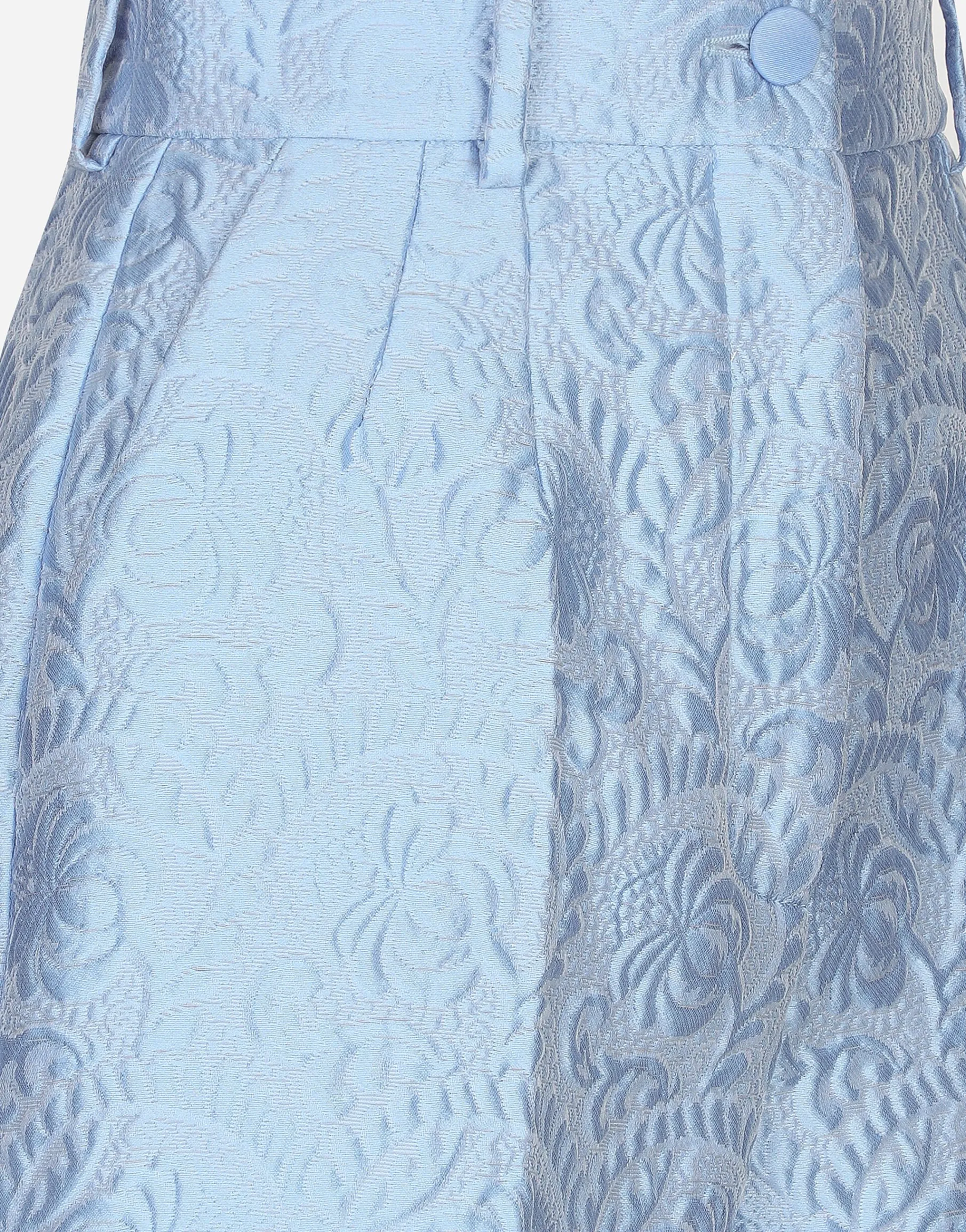 Floral quilted jacquard shorts