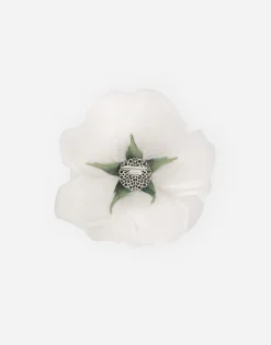 Floral silk brooch