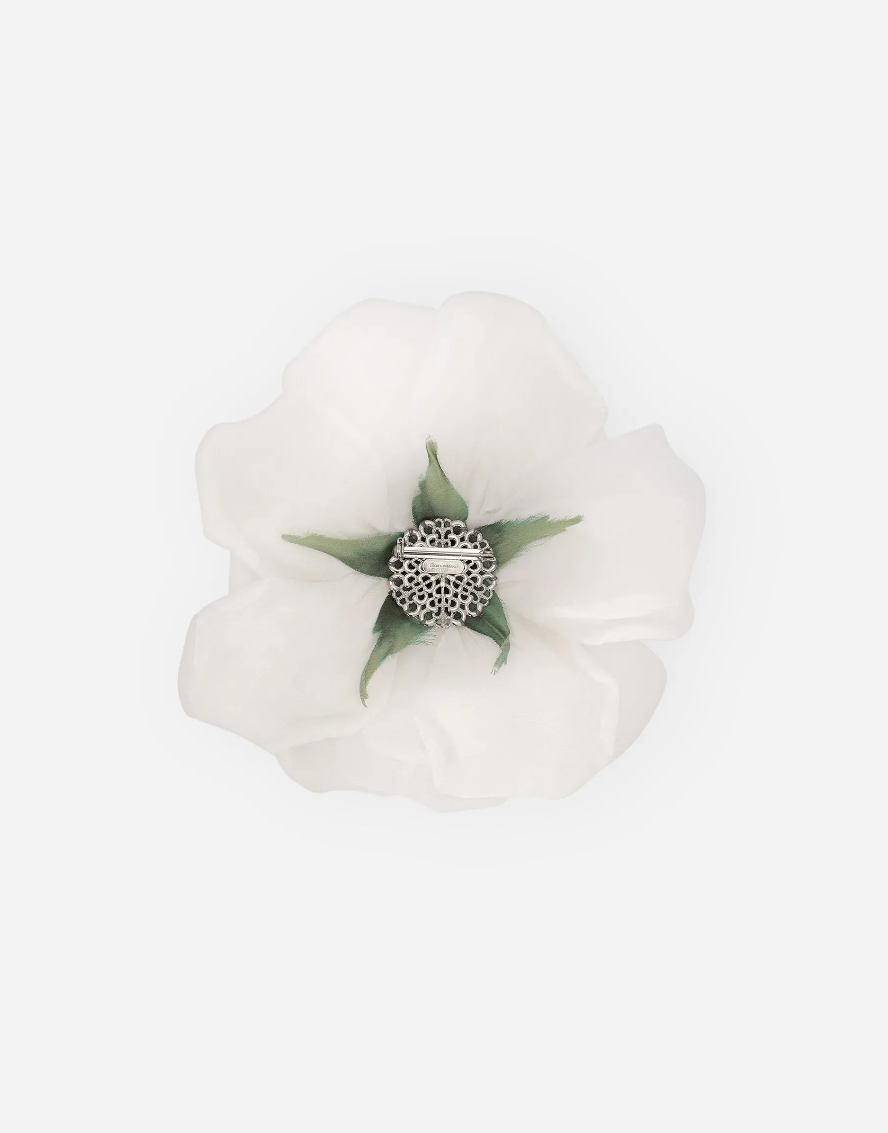 Floral silk brooch