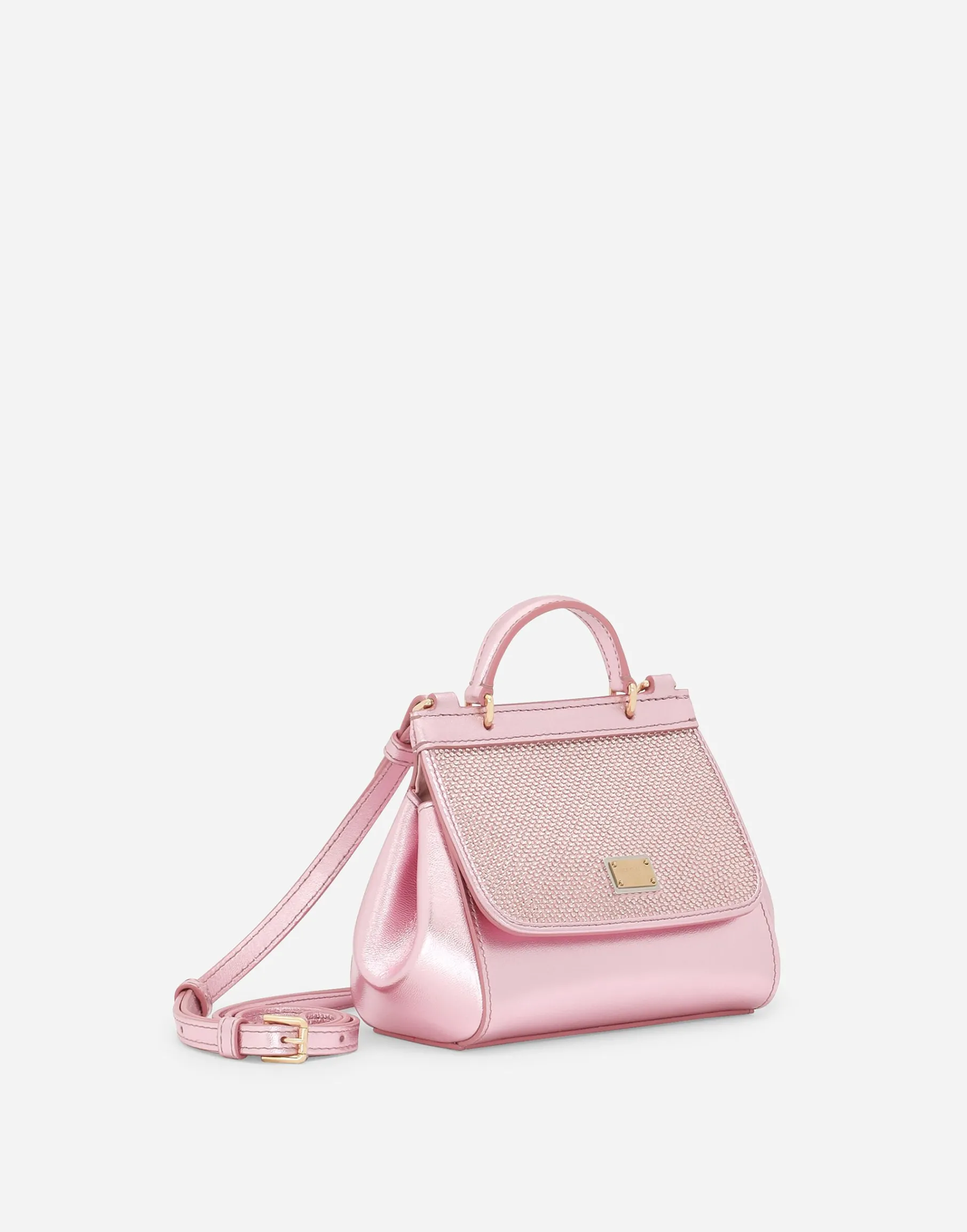 Foiled calfskin Sicily bag