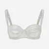 Foiled jersey balconette bra