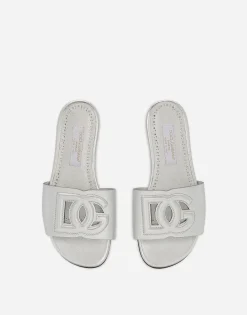 Foiled lambskin sliders
