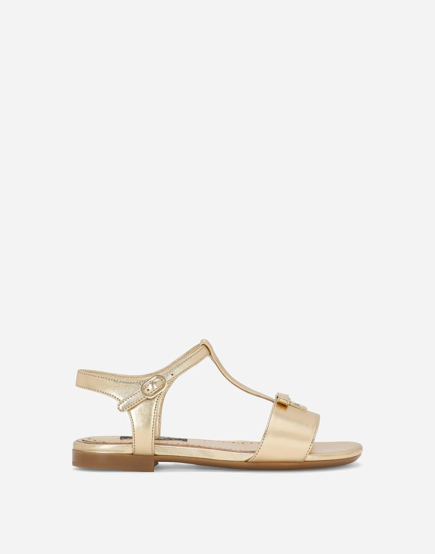 Foiled leather sandals