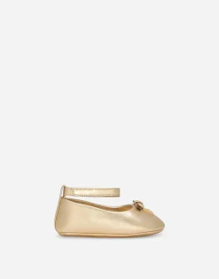 Foiled nappa leather ballet flats