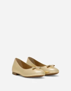 Foiled nappa leather ballet flats