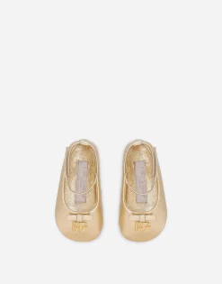 Foiled nappa leather ballet flats