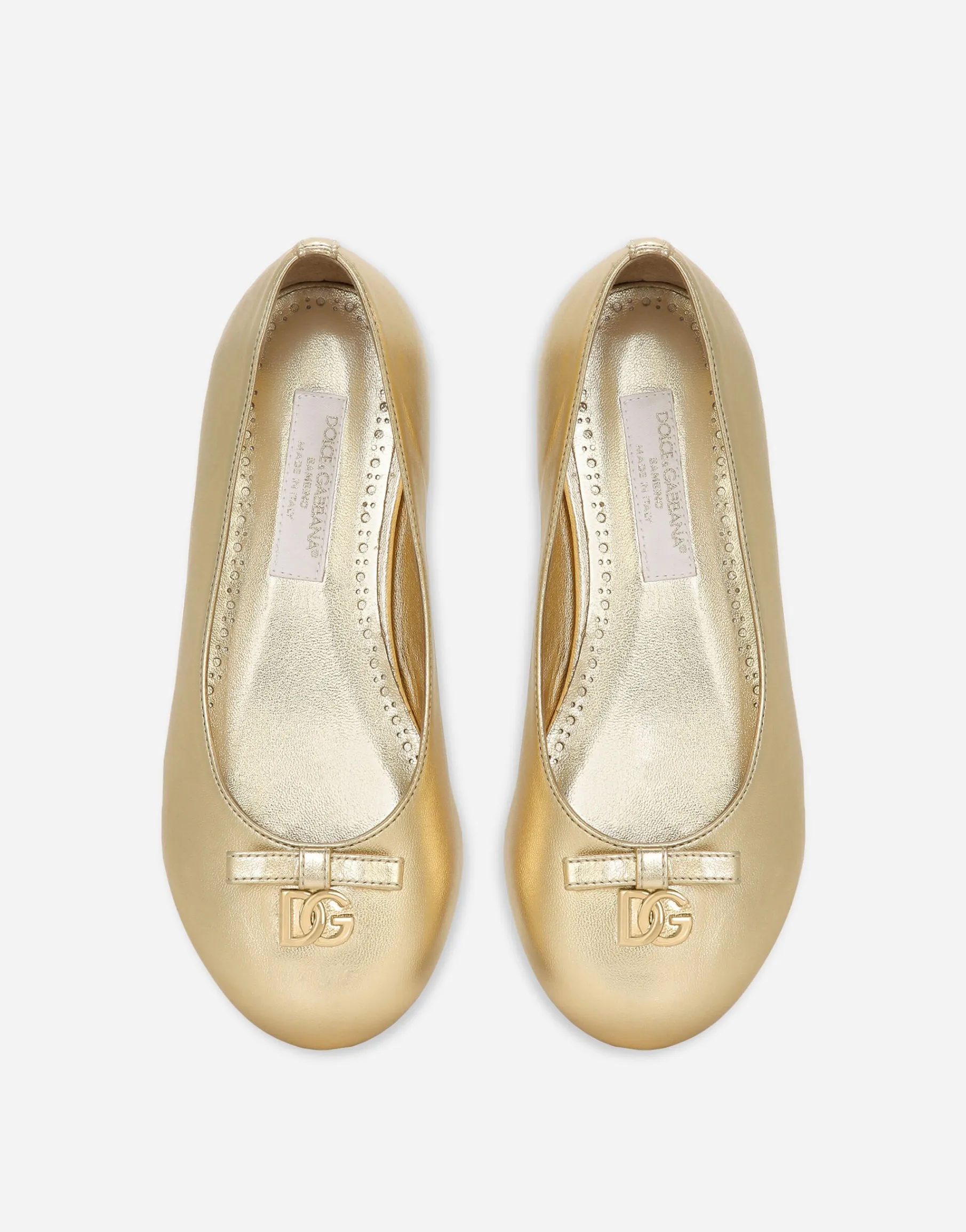 Foiled nappa leather ballet flats