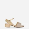Foiled nappa leather sandals with fusible-rhinestones