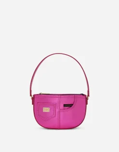 Foiled nappa leather shoulder bag