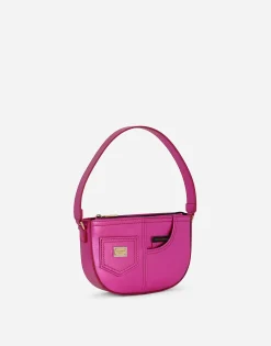 Foiled nappa leather shoulder bag