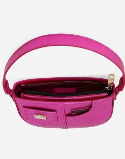 Foiled nappa leather shoulder bag