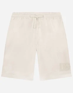Gabardine shorts with DG logo