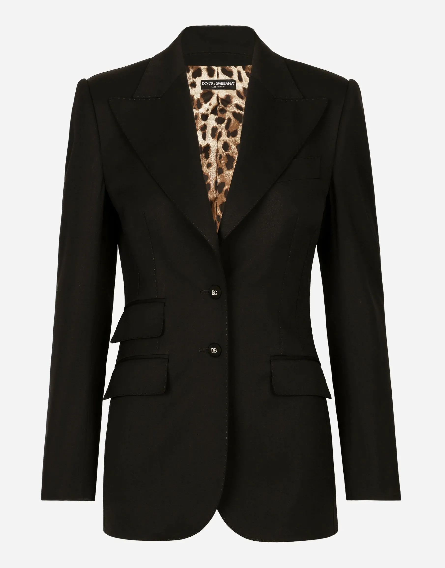 Gabardine Turlington jacket with top-stitching